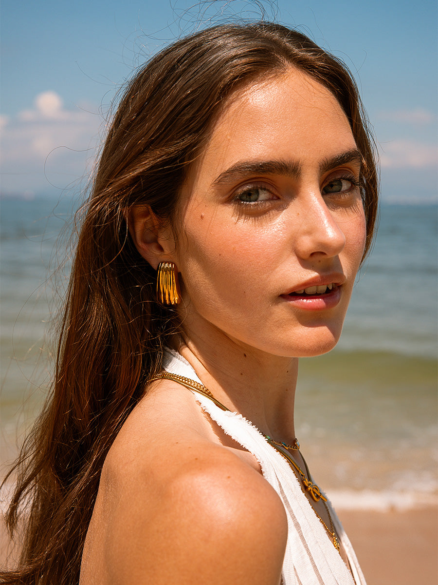 Textured Square Earrings