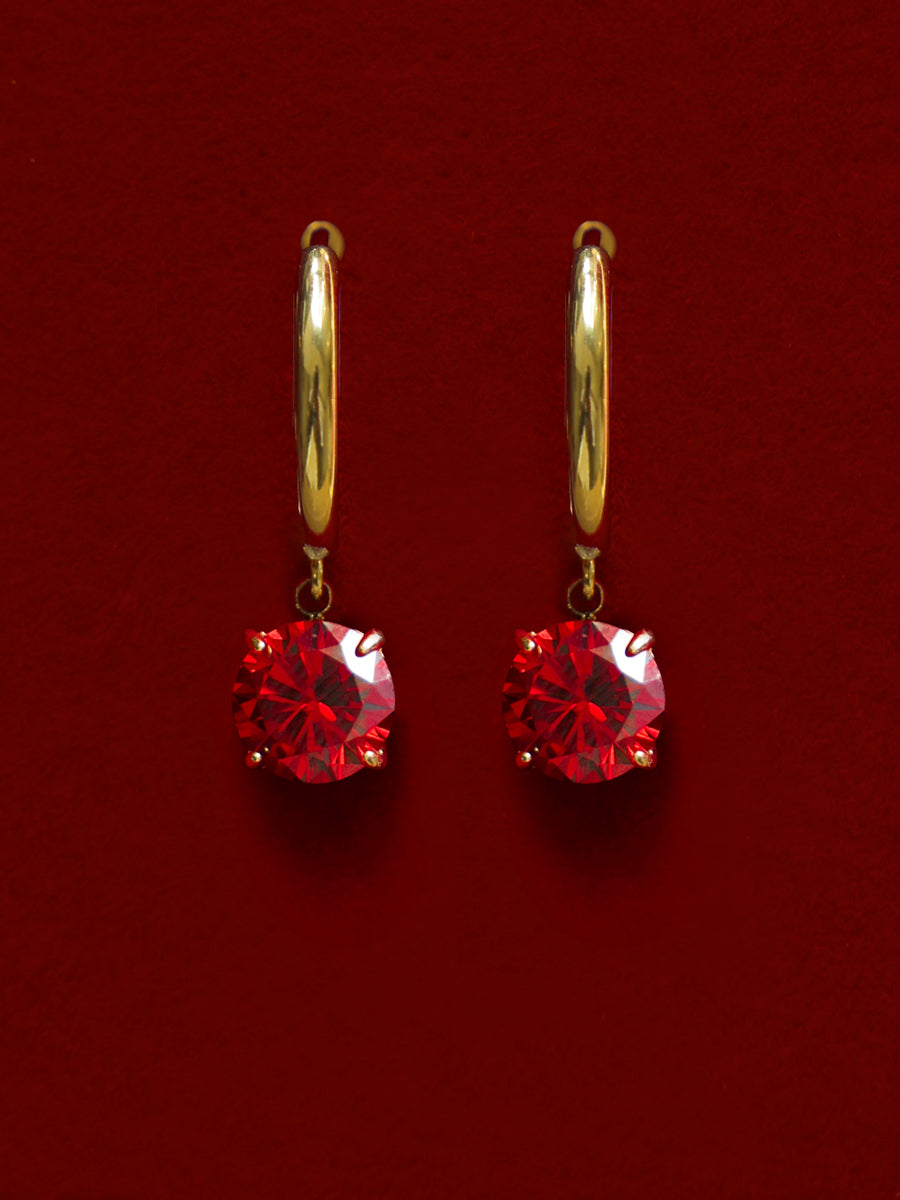 Crystal Delight Dark Red Ohrringe