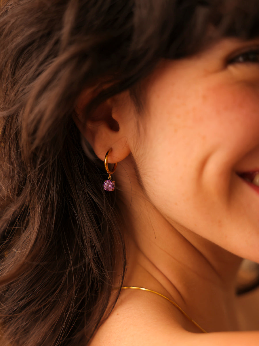 Crystal Delight Purple Ohrringe