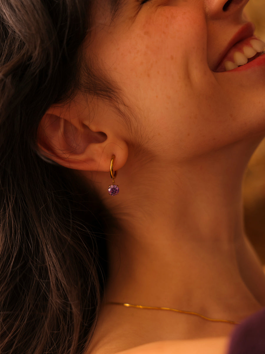 Crystal Delight Purple Ohrringe