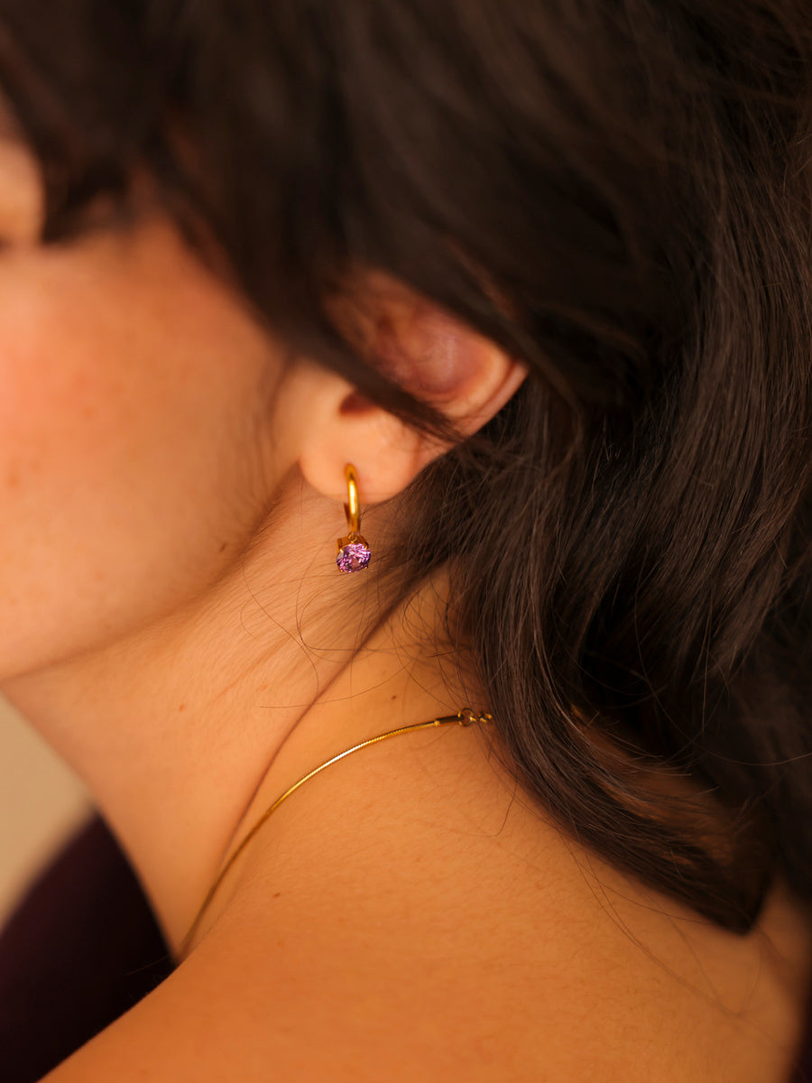 Crystal Delight Purple Ohrringe