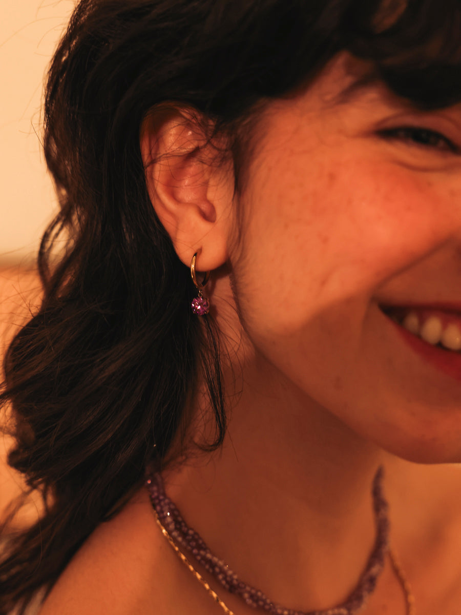 Crystal Delight Purple Ohrringe