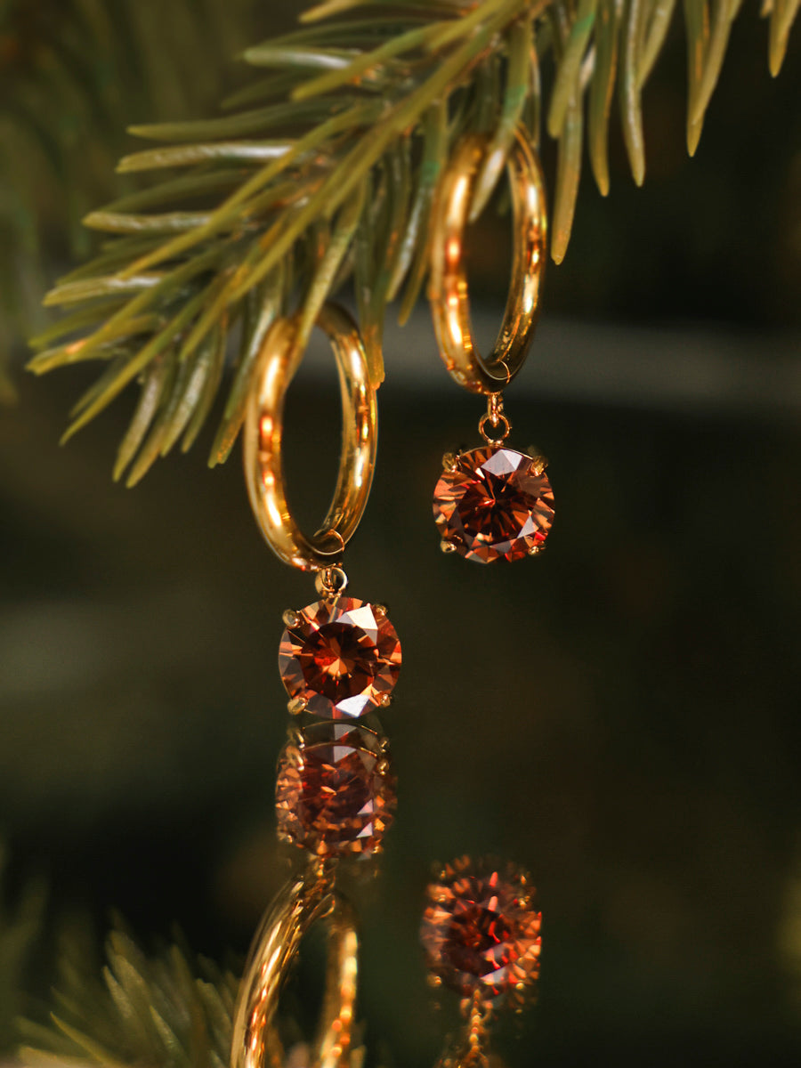 Crystal Delight Coffee Ohrringe