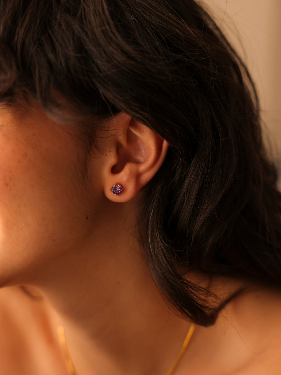 Crystal Delight Purple Stub-Ohrringe