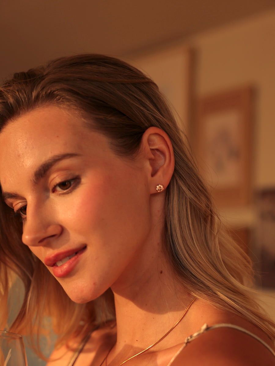 Crystal Delight Champagne Stub-Ohrringe