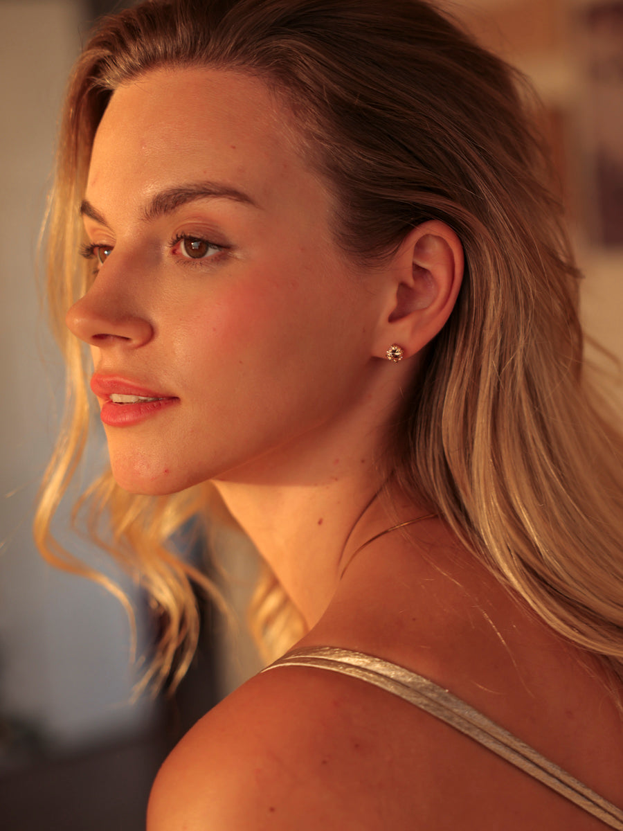 Crystal Delight Champagne Stub-Ohrringe