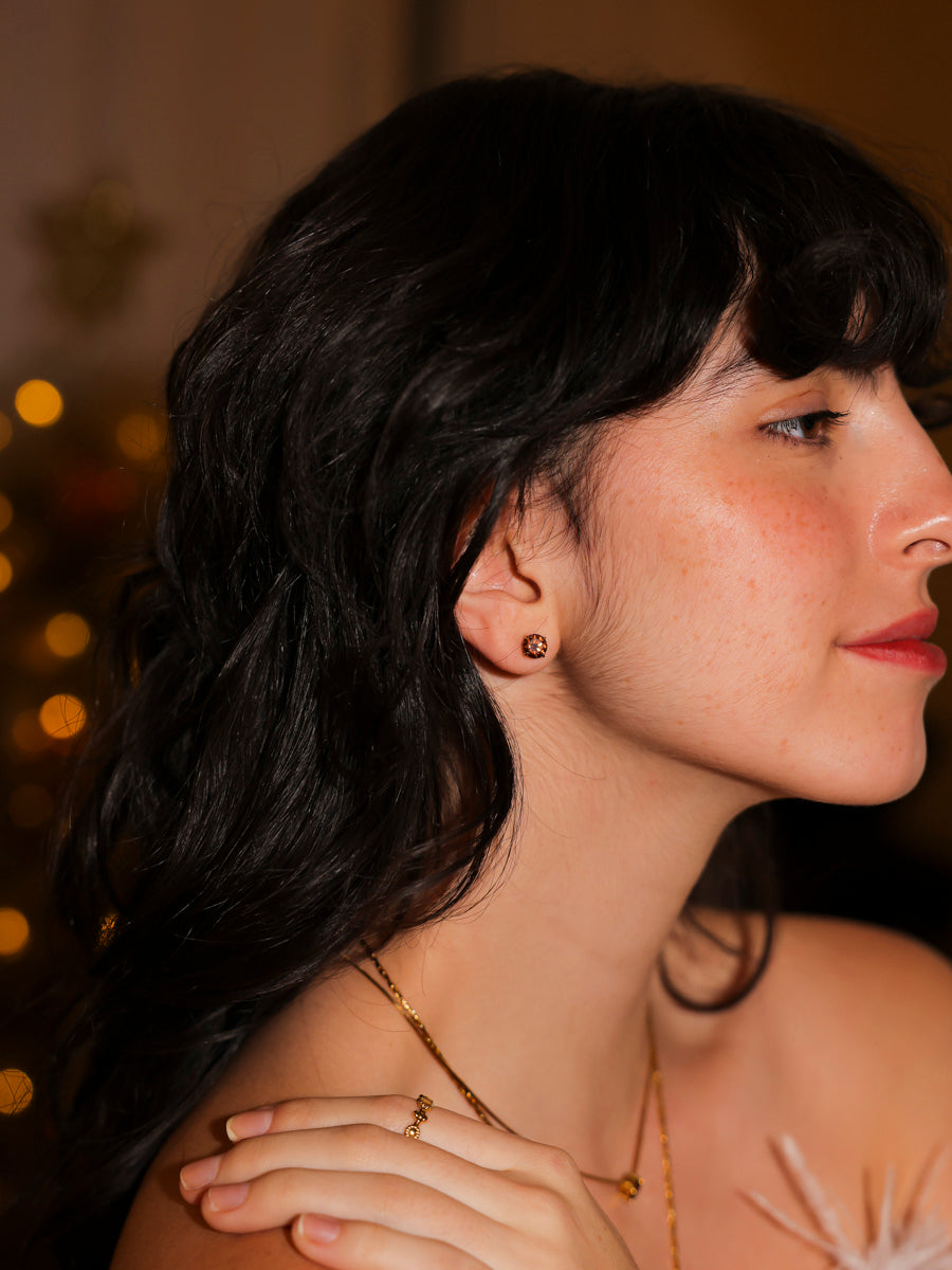 Crystal Delight Coffee Stub-Ohrringe