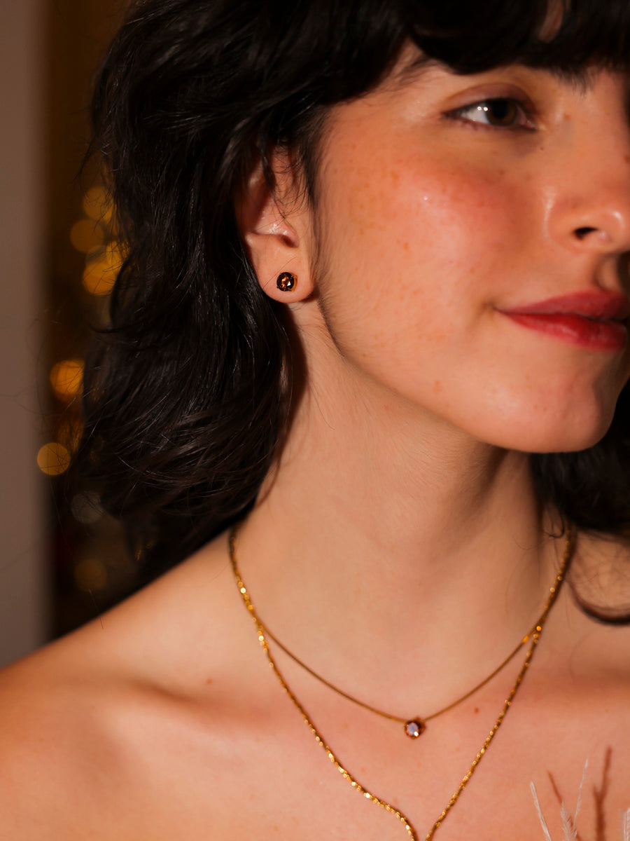 Crystal Delight Coffee Stub-Ohrringe