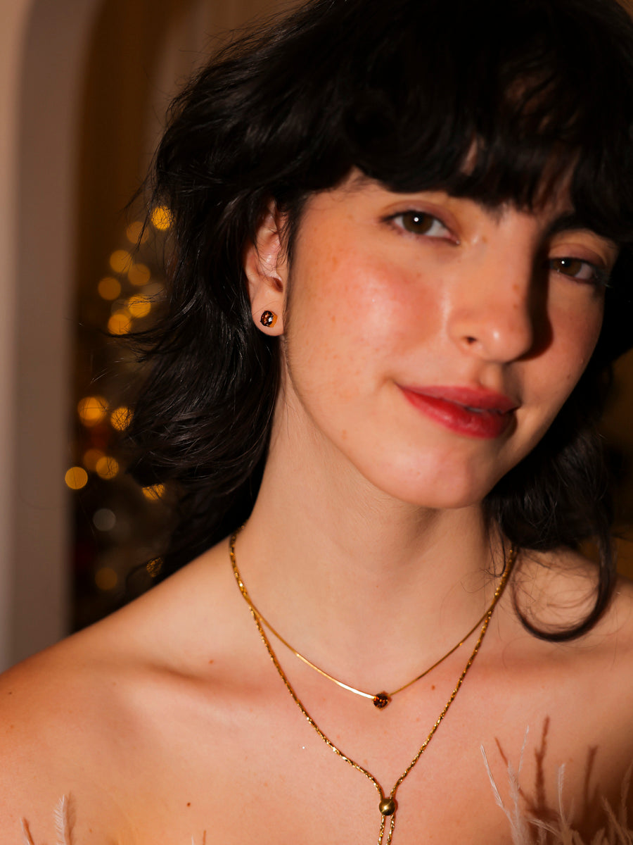 Crystal Delight Coffee Stub-Ohrringe