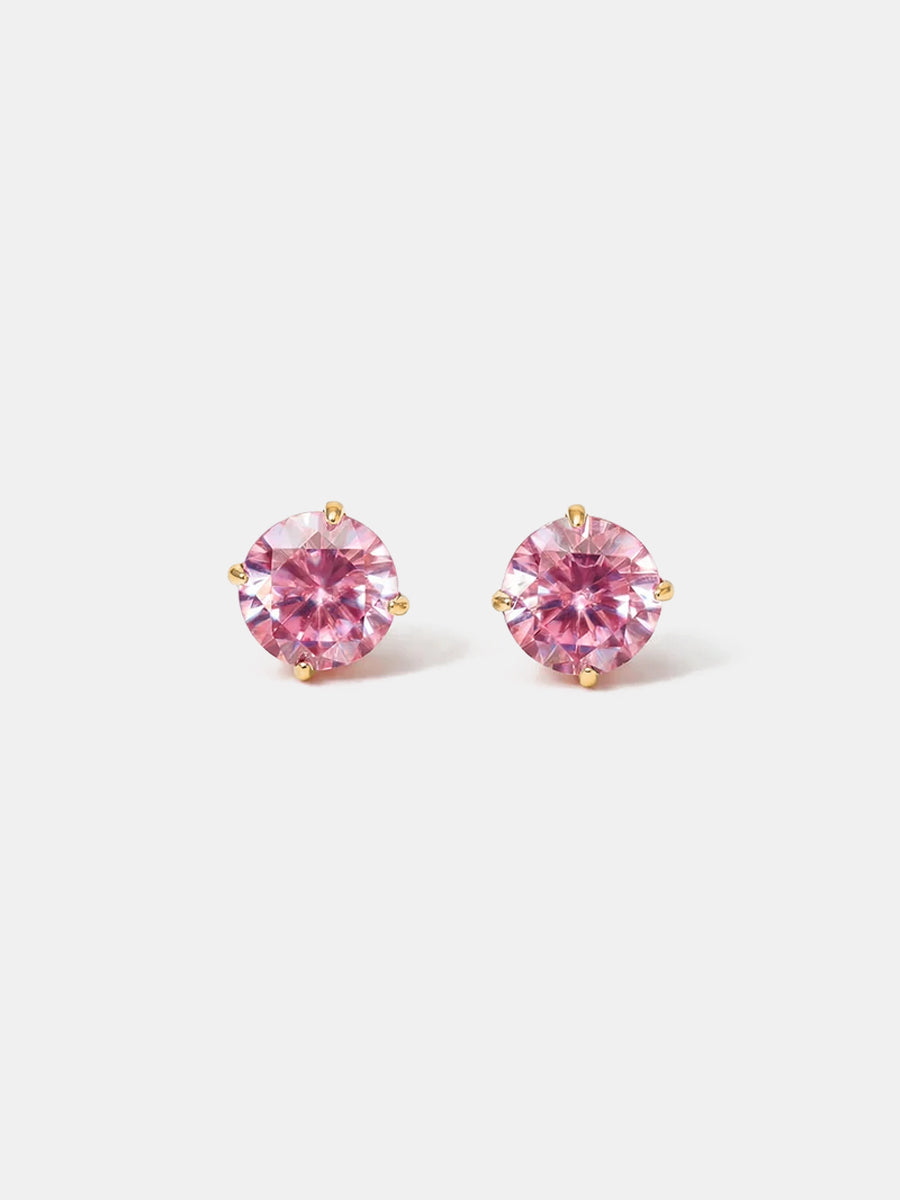 Crystal Delight Pink Small Stub-Ohrringe