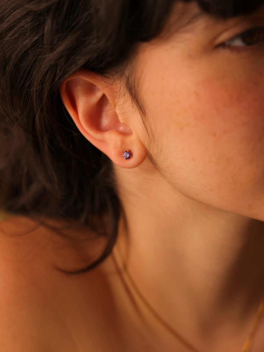 Crystal Delight Purple Small Stub-Ohrringe