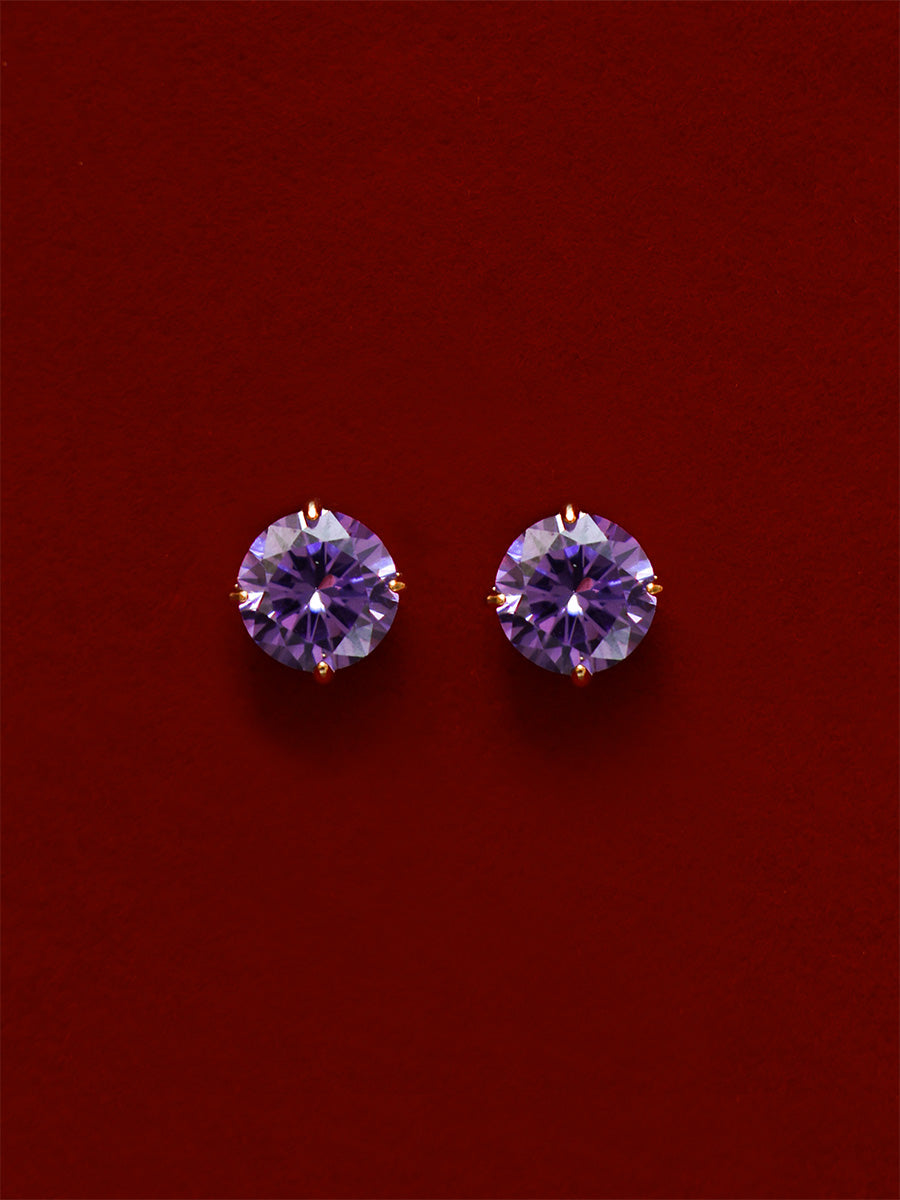 Crystal Delight Purple Small Stub-Ohrringe