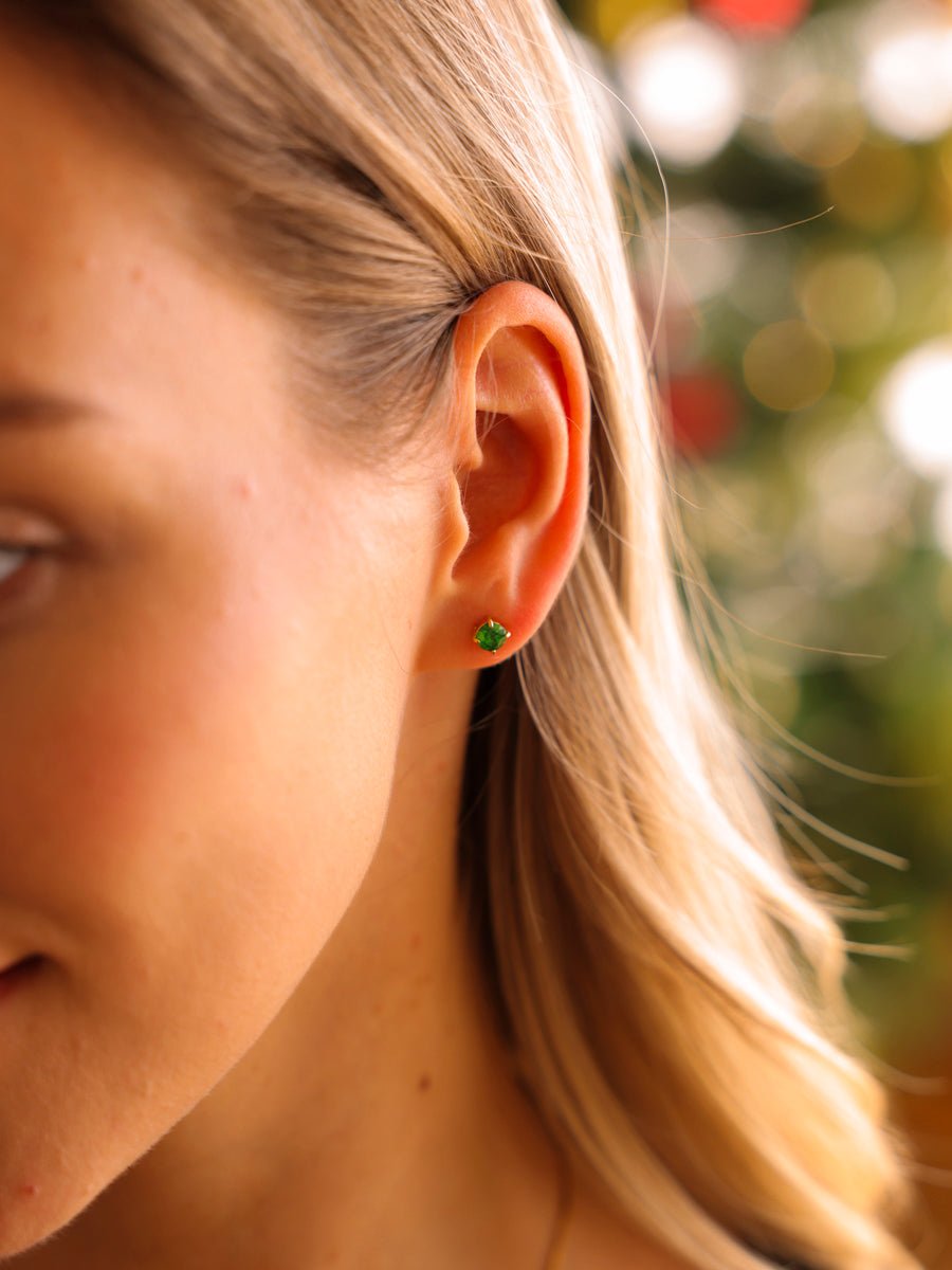 Crystal Delight Green Small Stub-Ohrringe