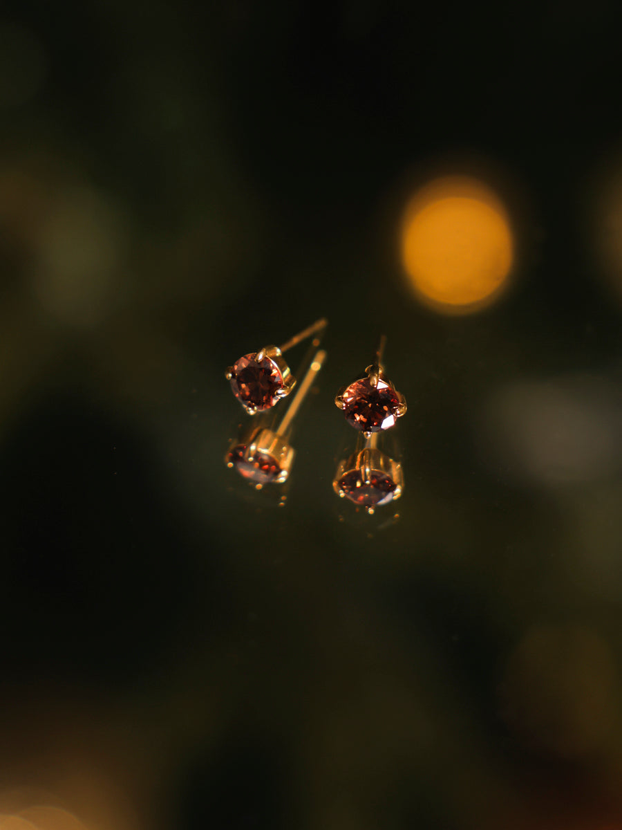 Crystal Delight Coffee Small Stub-Ohrringe