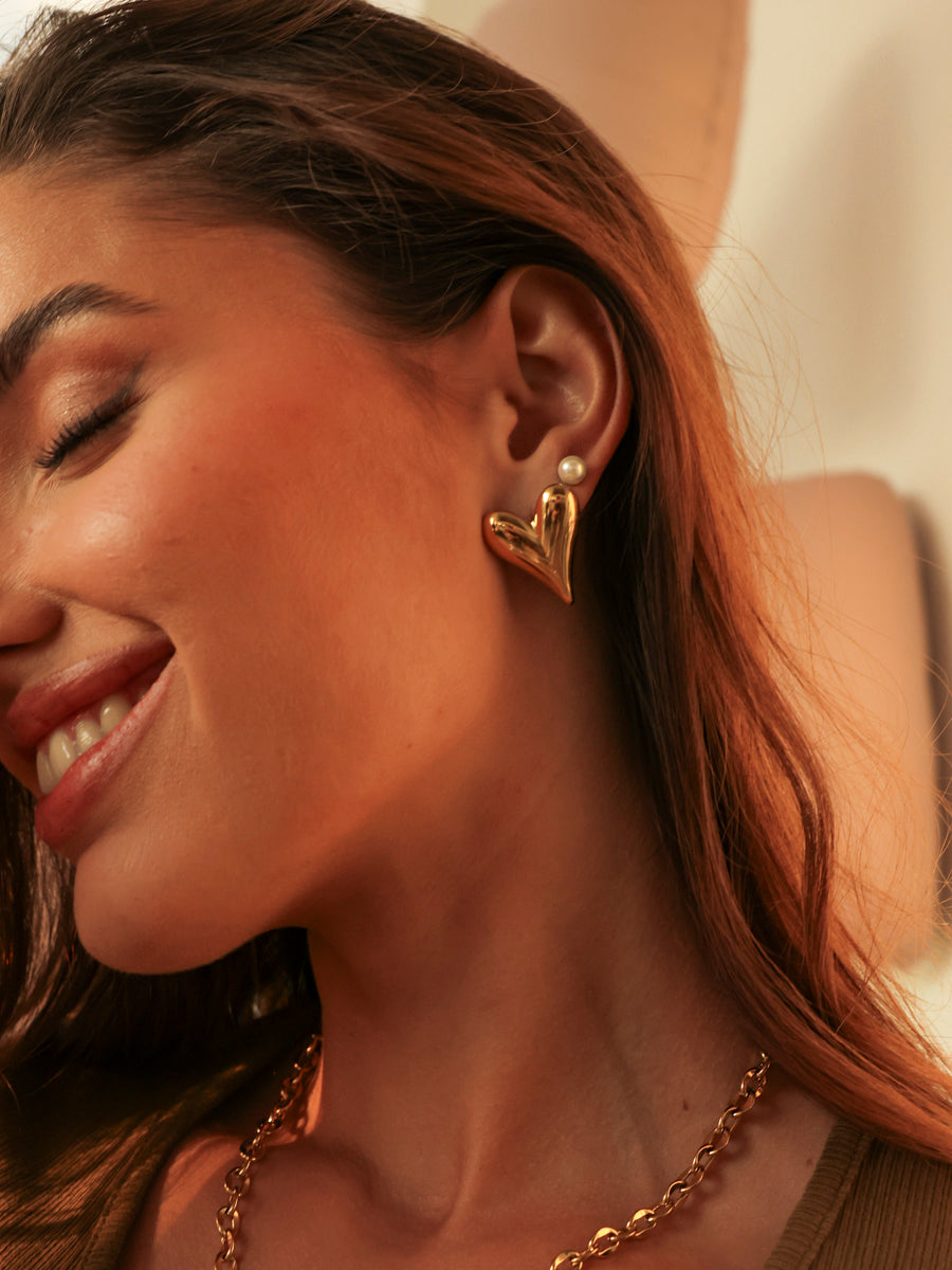 Fluffy Heart Ohrringe