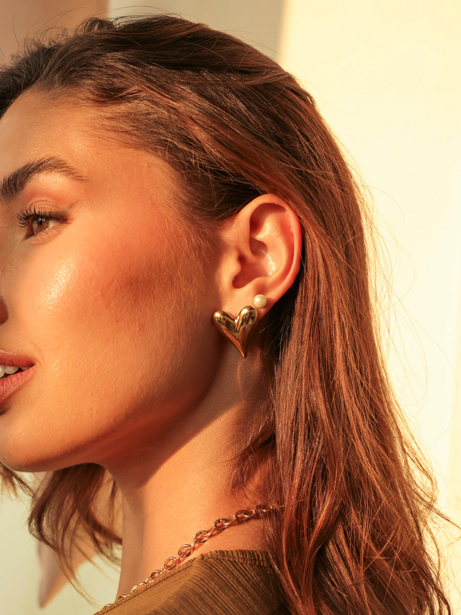 Fluffy Heart Ohrringe