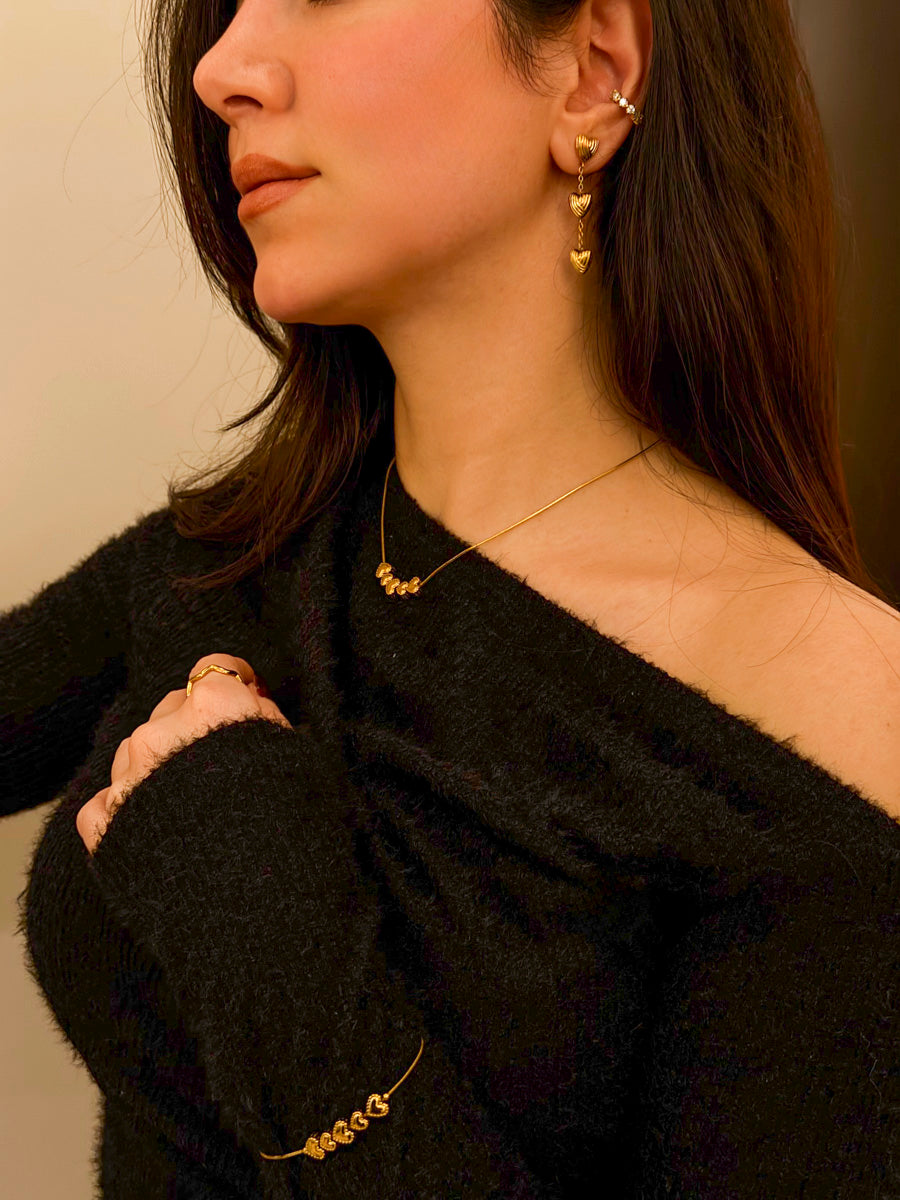 Trio Hearts Ohrringe