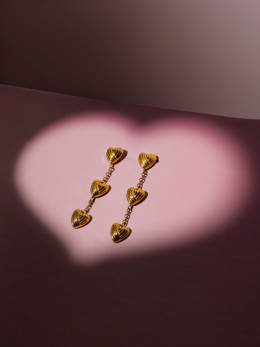 Trio Hearts Ohrringe