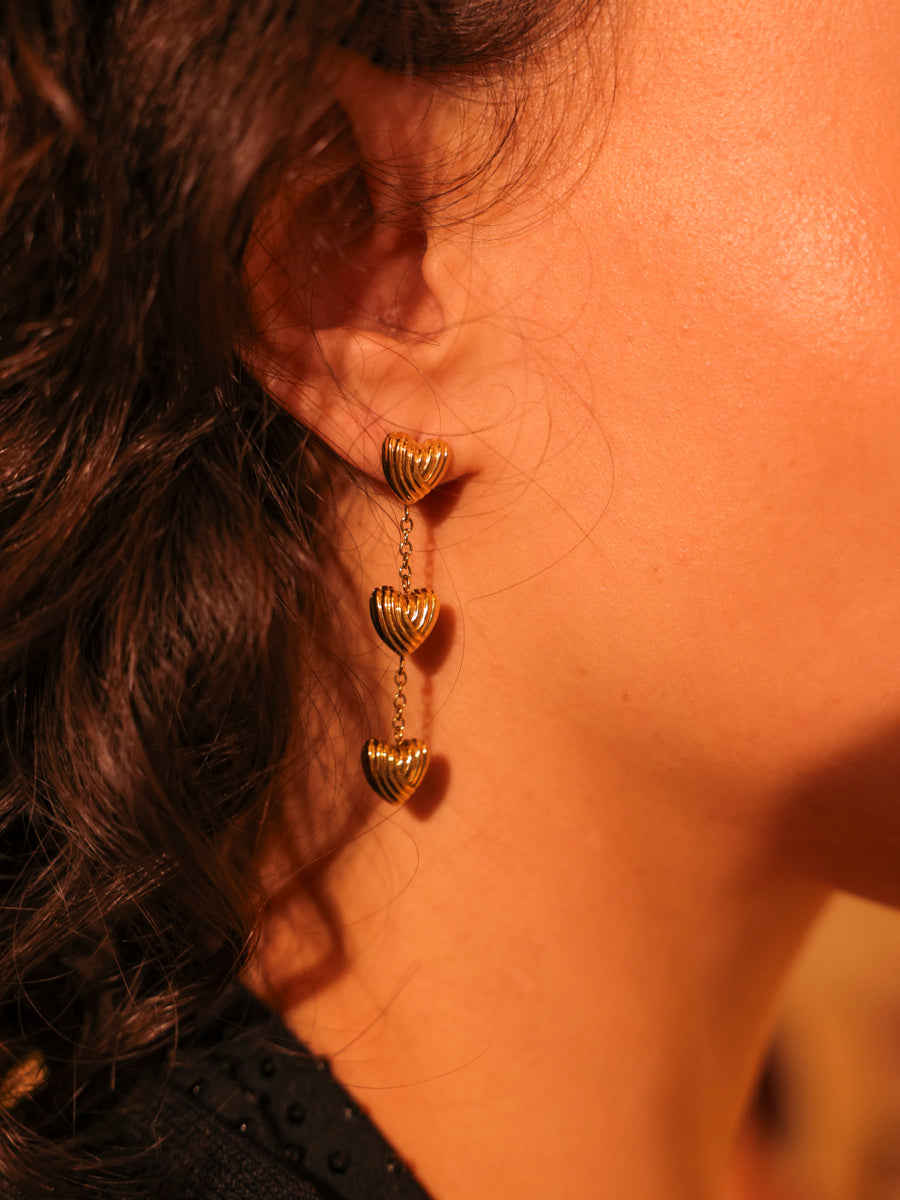 Trio Hearts Ohrringe