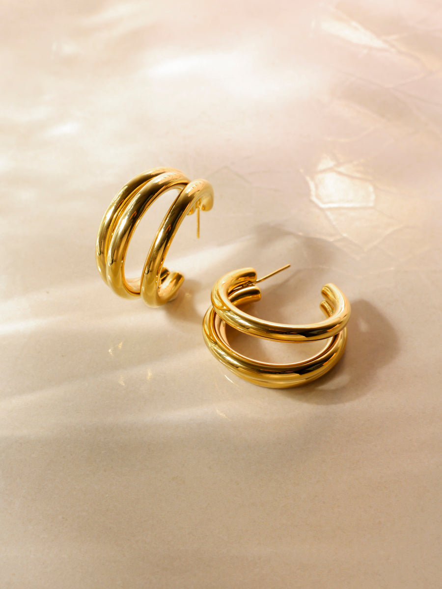 Layered Grace Large Ohrringe