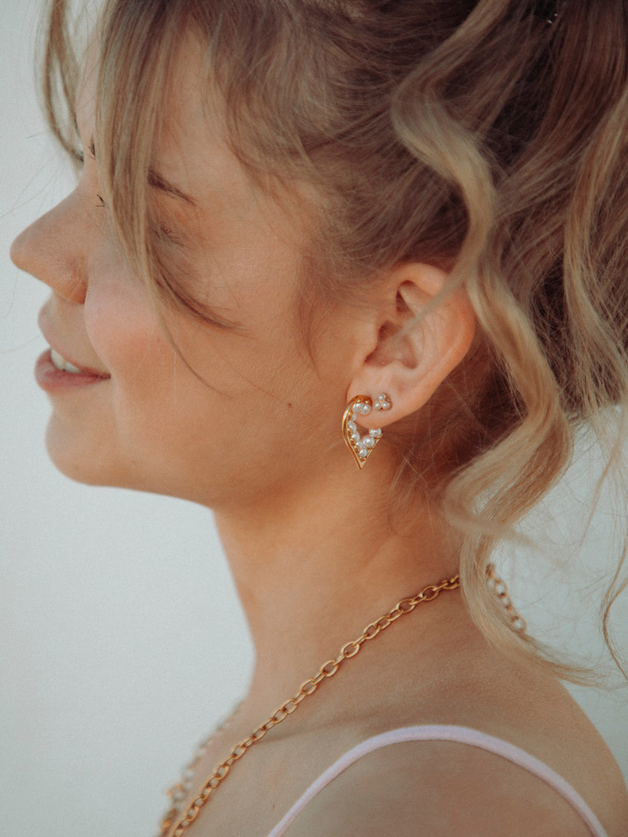 Pearl Heart Ohrringe