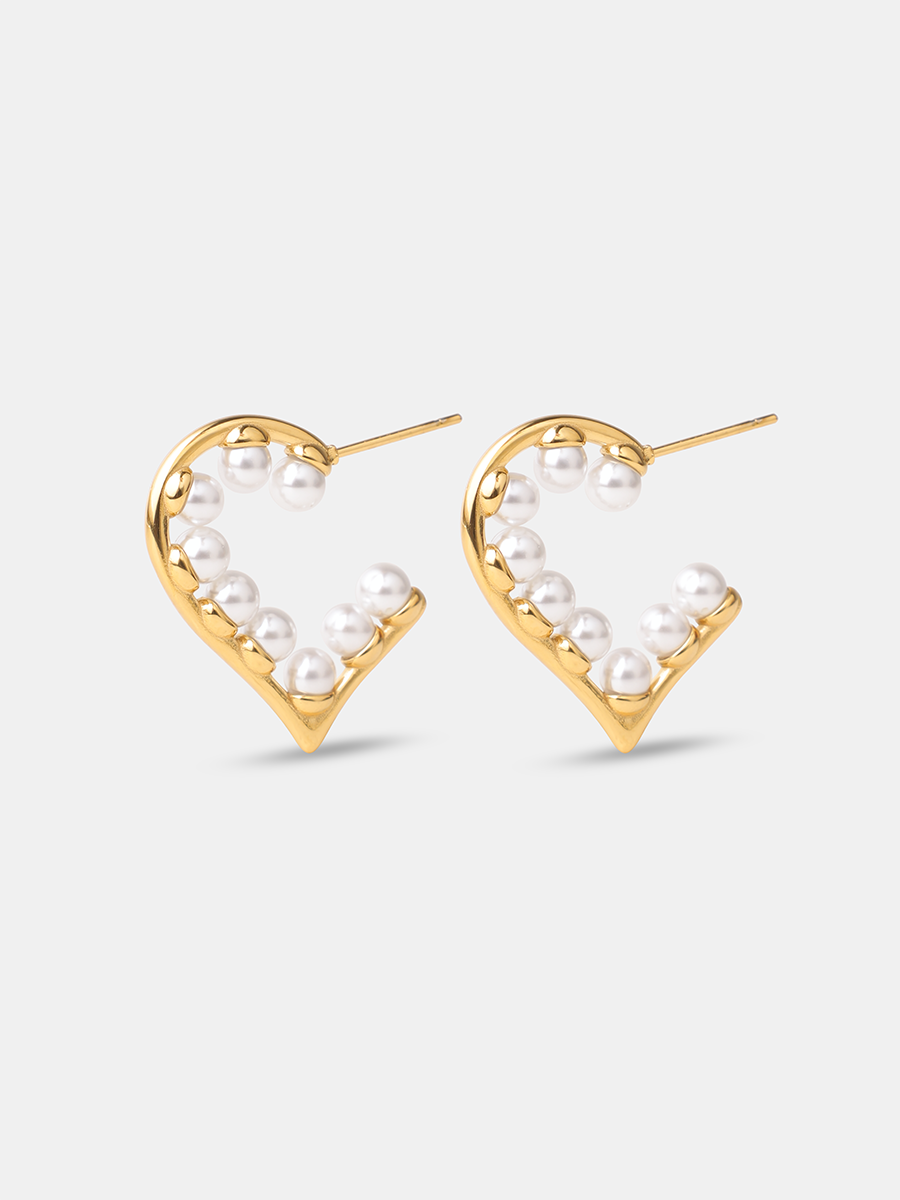 Pearl Heart Ohrringe