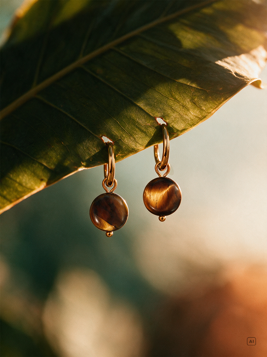 Vibrant Tiger's Eye Ohrringe