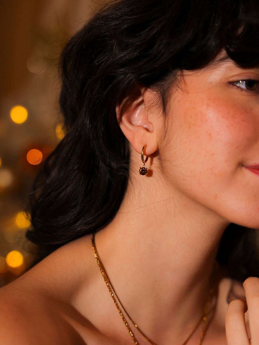 Crystal Delight Coffee Ohrringe