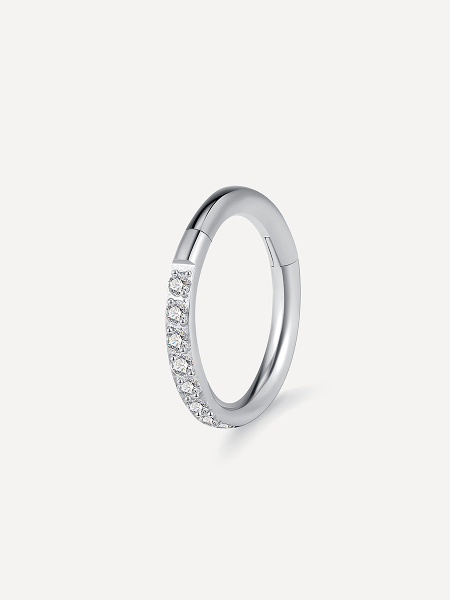 CRYSTALIZED SHINE Titan Piercing Silber - 10
