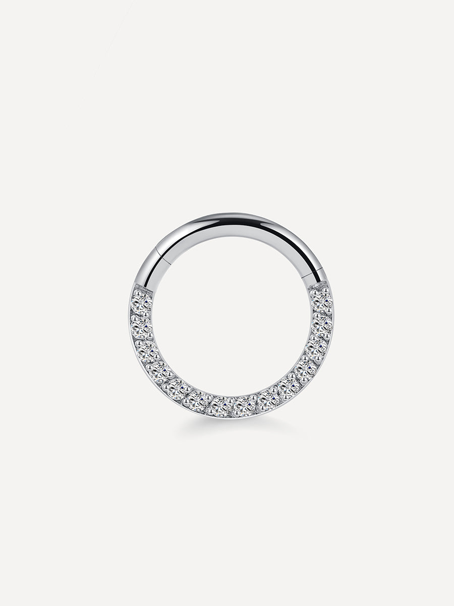 Single Glow Titan Piercing Silber - 10