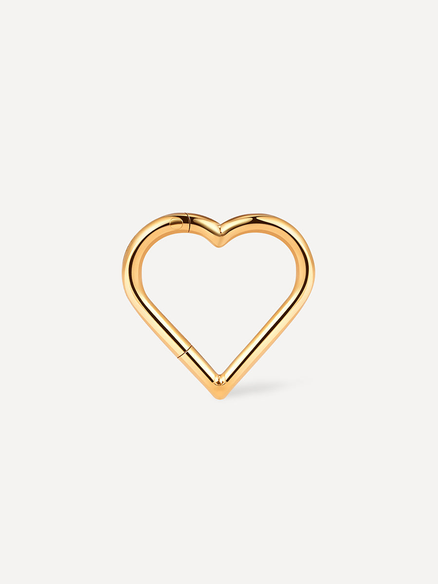 Simple Heart Titan Piercing Gold - 10