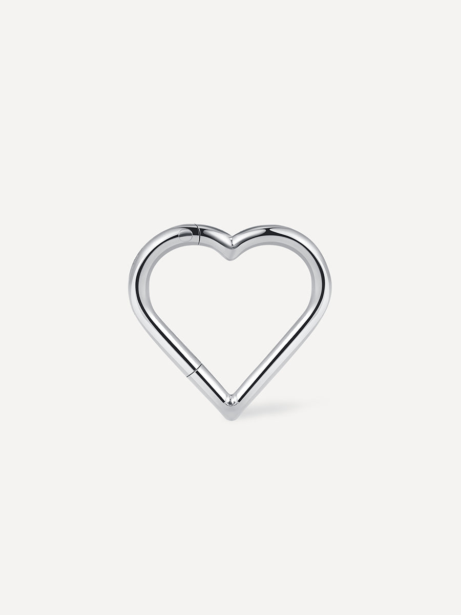 Simple Heart Titan Piercing Silber - 8