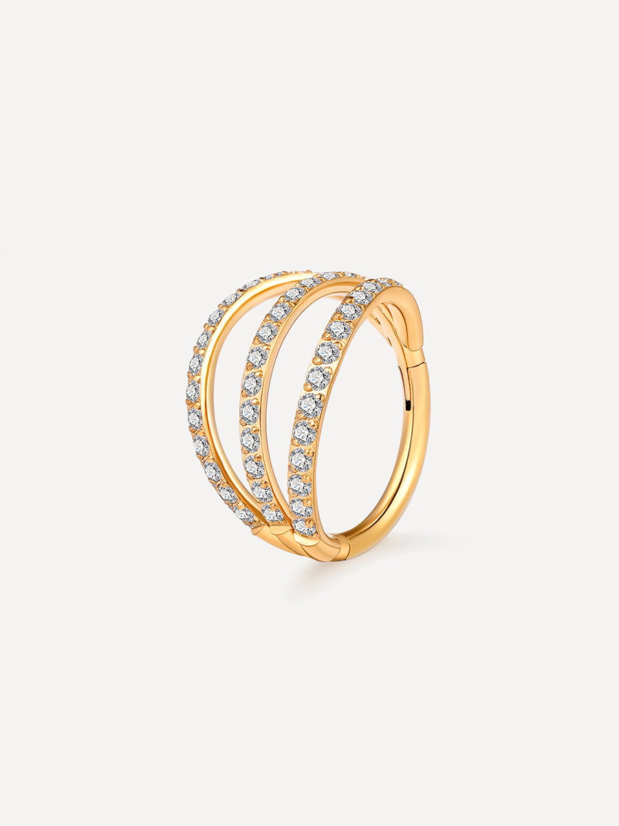 Trio Shine Titan Piercing Gold - 8
