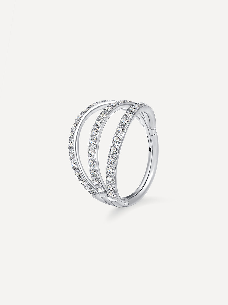 Trio Shine Titan Piercing Silber - 10