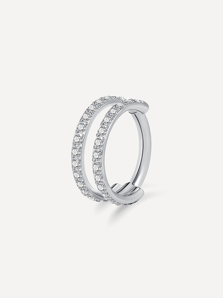 Parallel Shine Titan Piercing Silber - 10