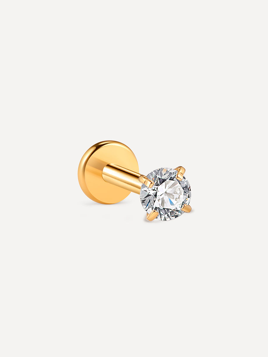 Round Spark Titan Piercing Gold - 10