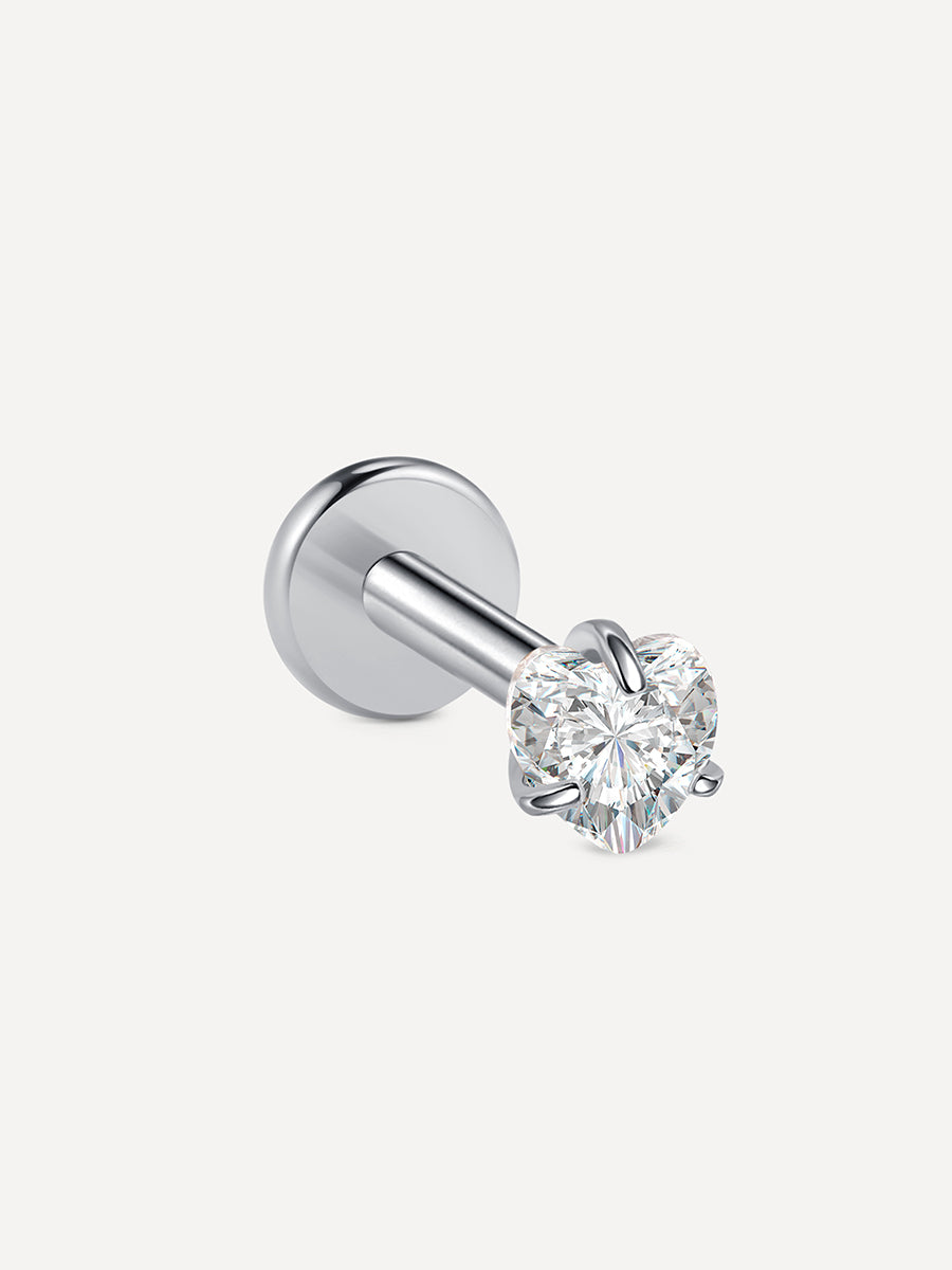 Heart Spark Titan Piercing Silber - 10