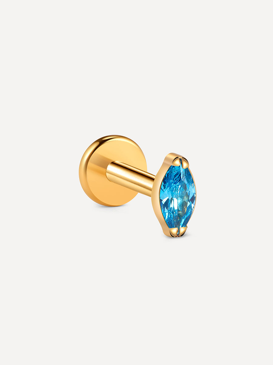 MARQUISE Blue Spark Titan Piercing Gold - 10