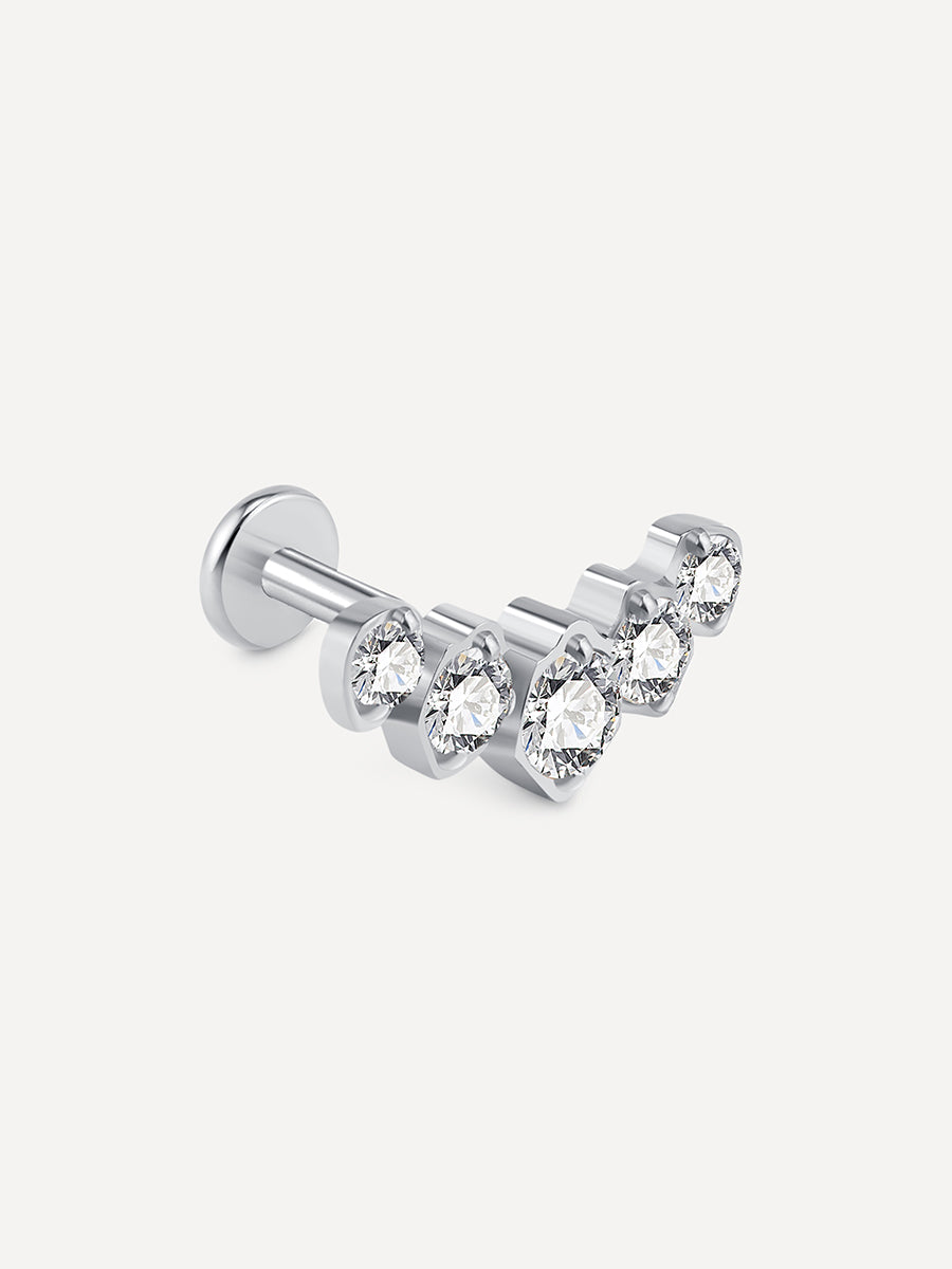 Moon Shine Titan Piercing Silber - 8