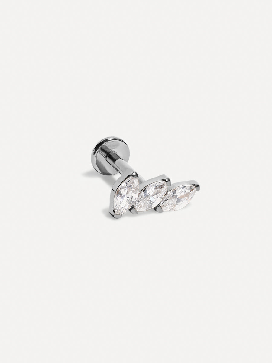 Pave Leaf Titan Piercing