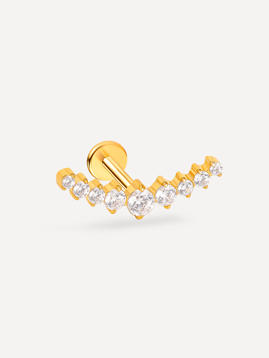 Sparkling Curves Titan Piercing Gold - 10