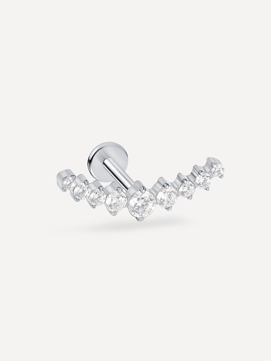 Sparkling Curves Titan Piercing Silber - 8