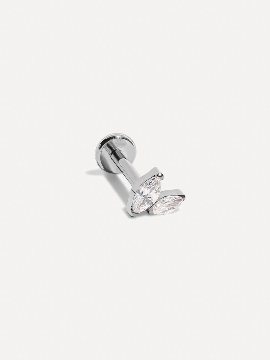 Double Marquise Leaf Titanium Piercing