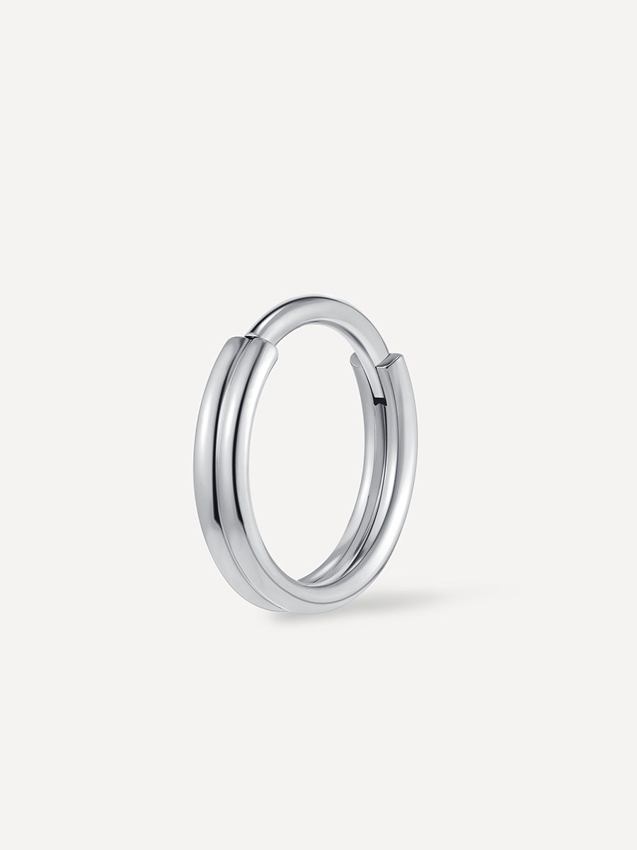 Eternity Plain Gold Double Hoop Titan Piercing Silber - 10