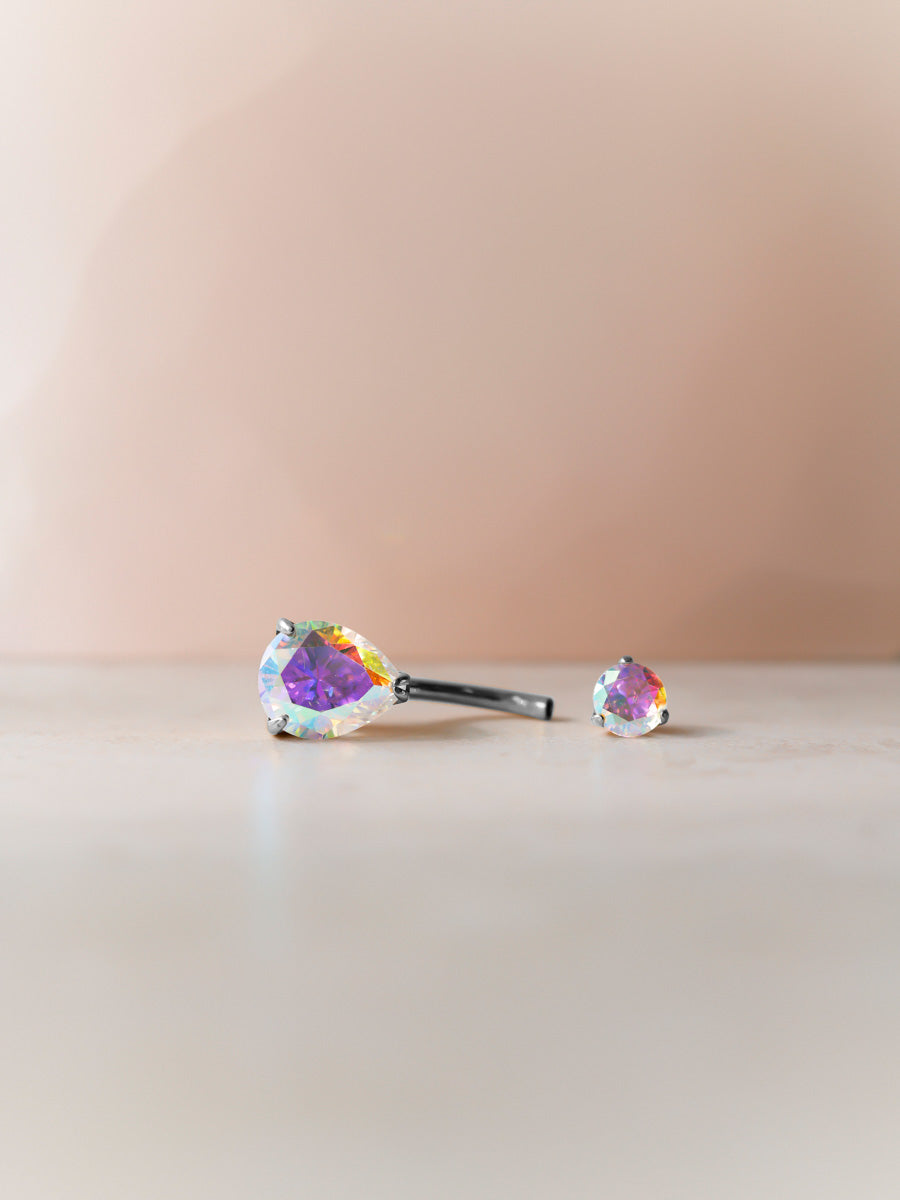 Dreamy Glow Rainbow Titan Bauchnabelpiercing