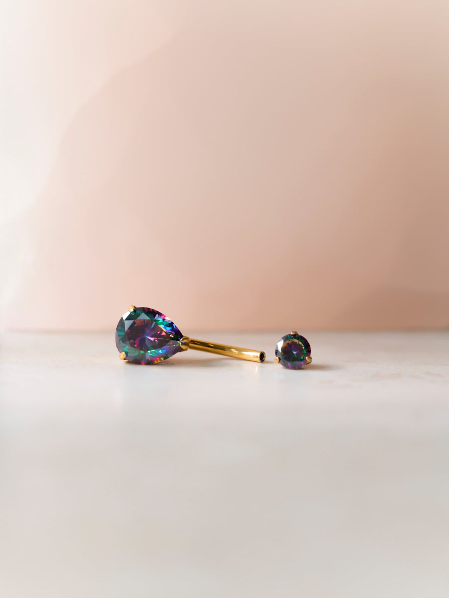 Dreamy Glow Dark Titanium Belly Button Piercings