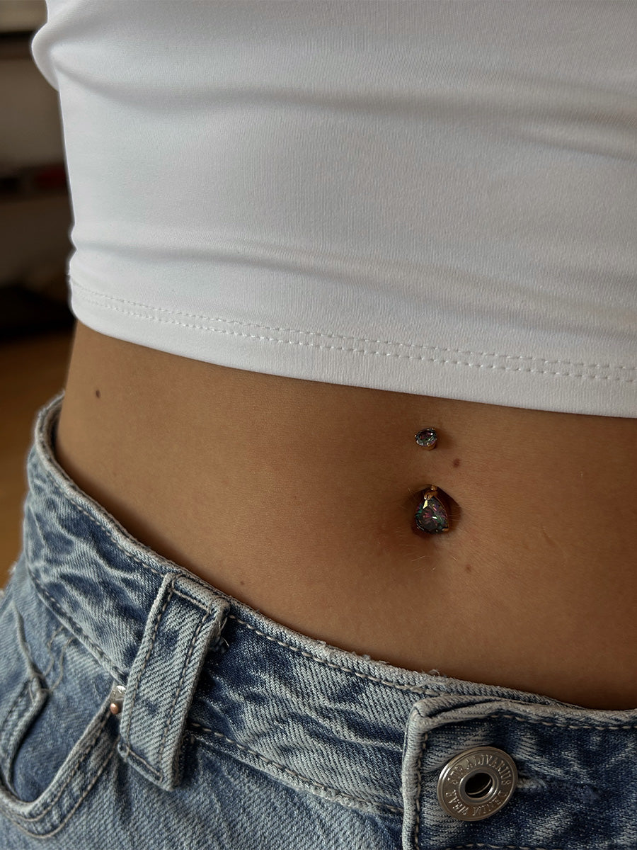 Dreamy Glow Dark Titanium Belly Button Piercings