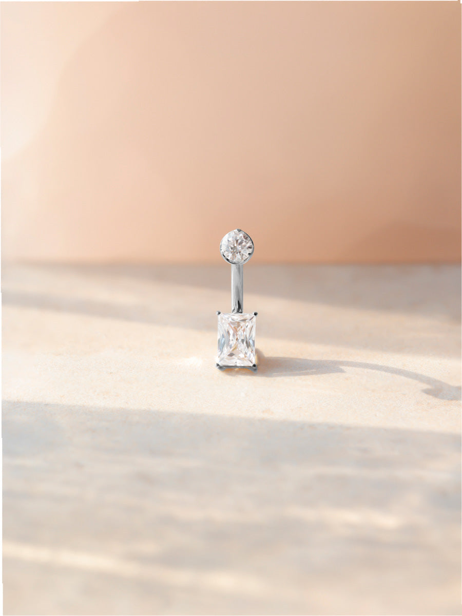 Square Starlight Titan Bauchnabelpiercing