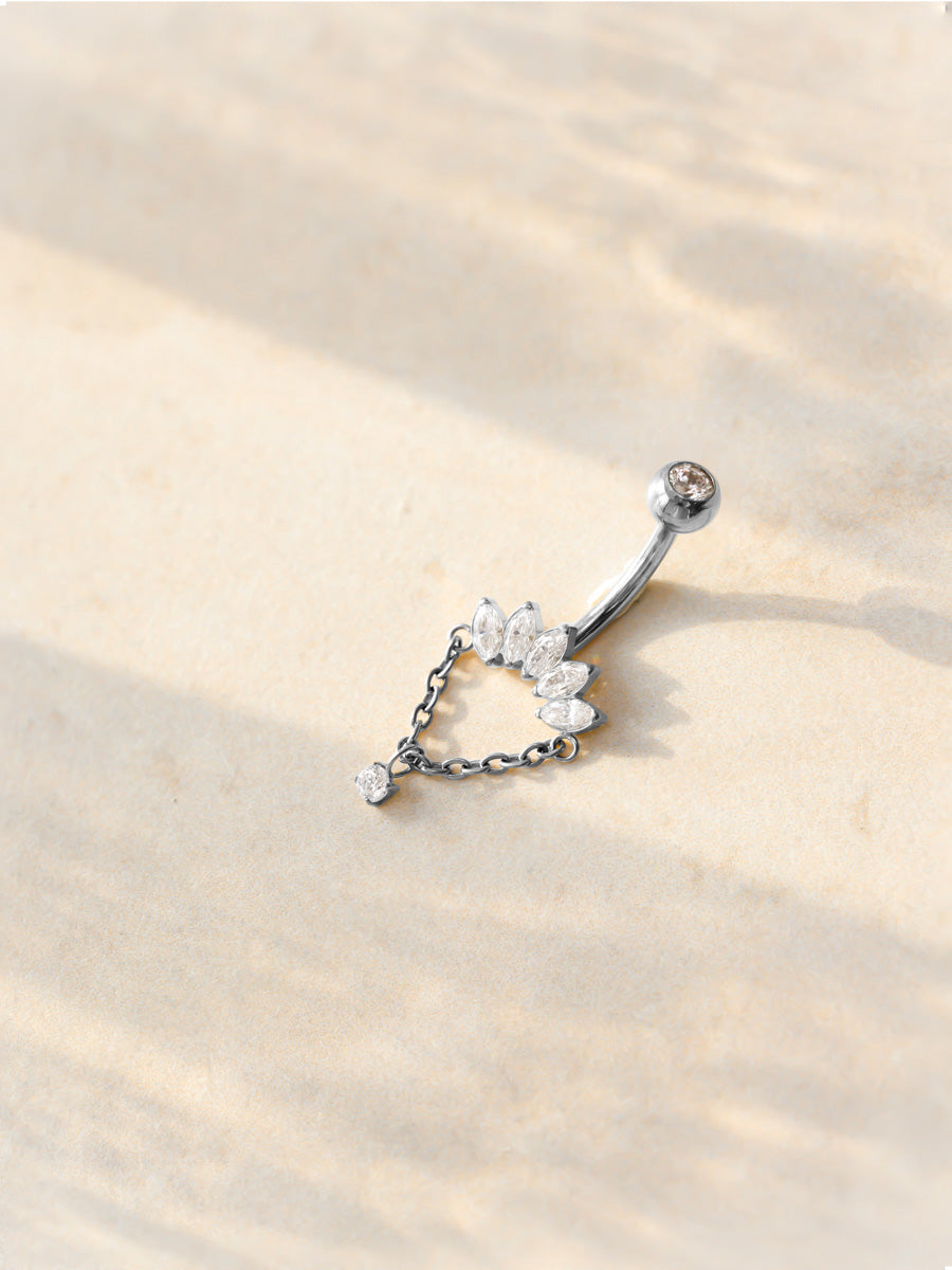 Gleaming Spark Titanium Belly Button Piercings