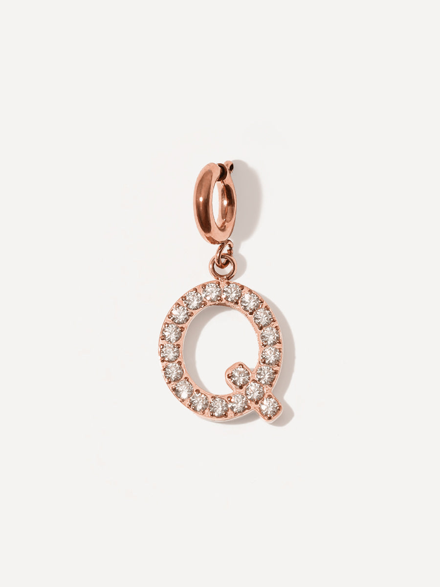 Brilliant Letter Ketten-Charm - Q